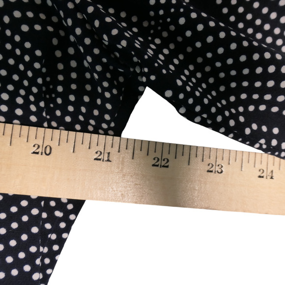 Susan Graver Tunic Blouse Knit Top Womens L Blue Spotted Asymmetrical Hem - Picture 5 of 11